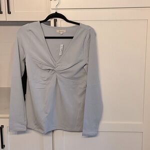 NWT Madewell Long Sleeve V-Neck Top - L